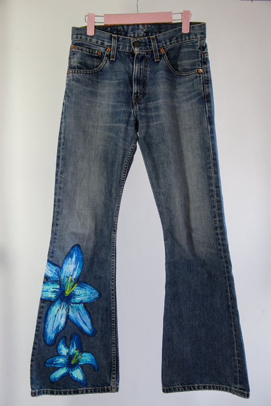 Jeans à Fleurs