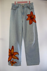 Jeans à Fleurs