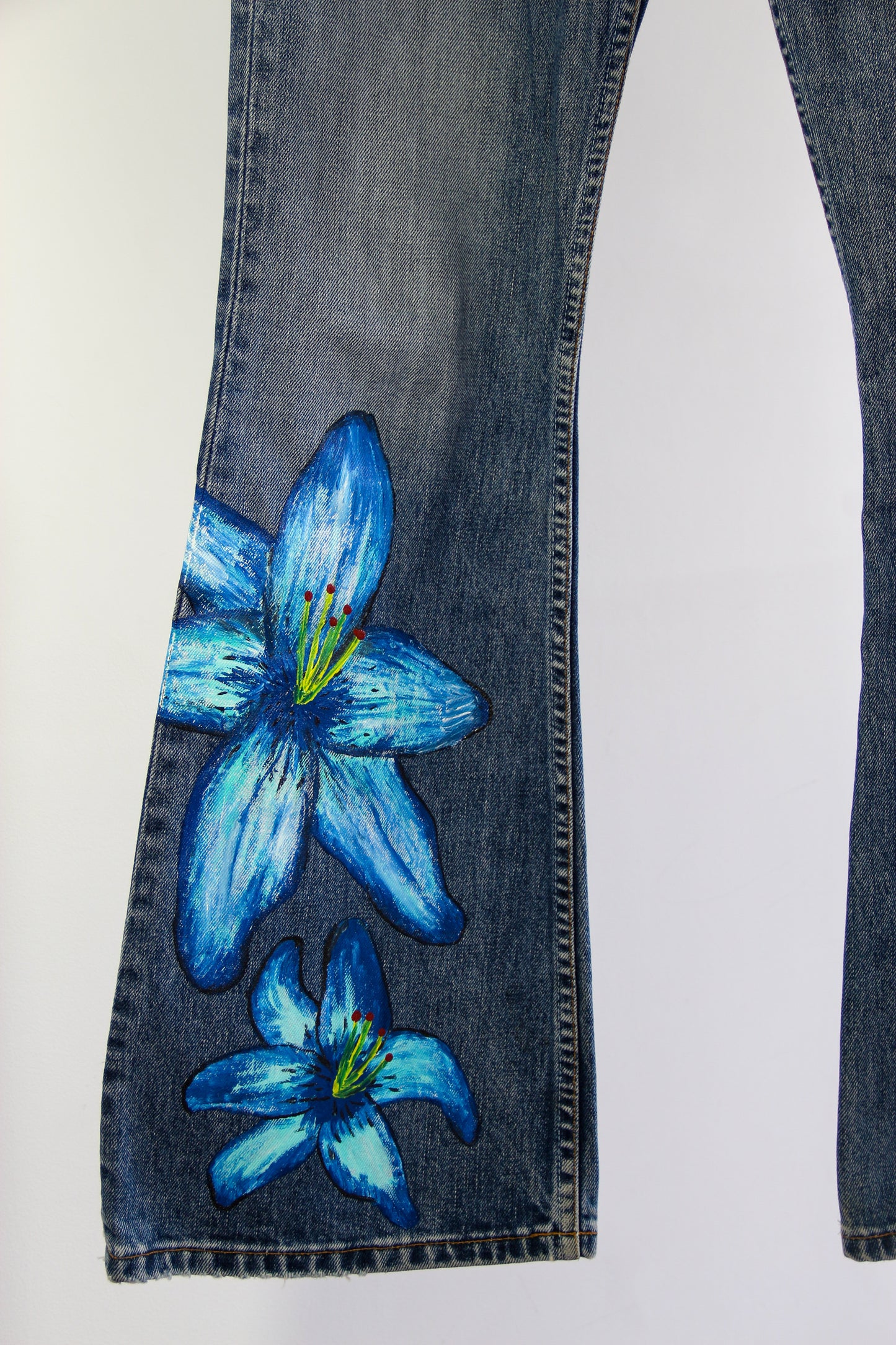 Jeans à Fleurs